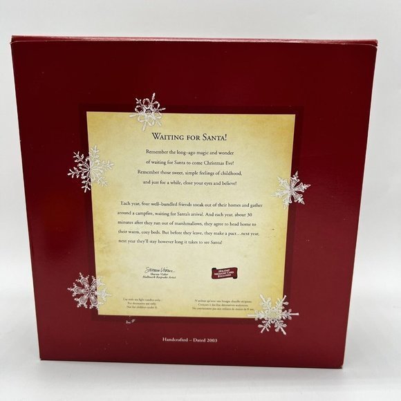HALLMARK  Keepsake Ornament Waiting For Santa Set‎ Of 4 W/ Candle Base 2003 - Picture 6 of 6